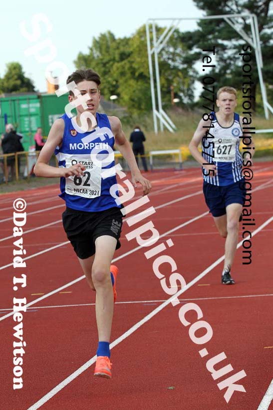 800 metres, 2021 North East Grand Prix 6, Monkton, Wednesday, August 4th. Photo: David T. Hewitson/Sports for All Pics